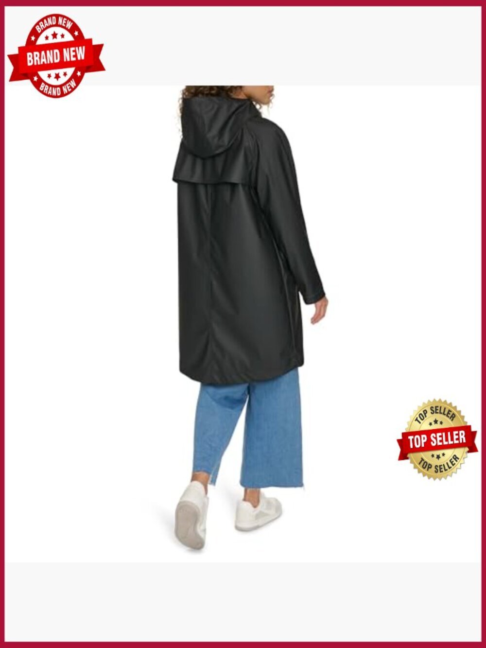 Water Resistant Raglan Sleeve Rain Jacket - Picture 3 of 5